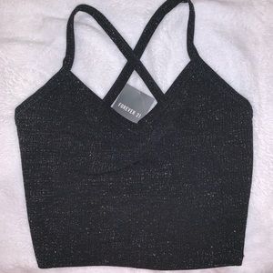 Forever 21 sparkly crop